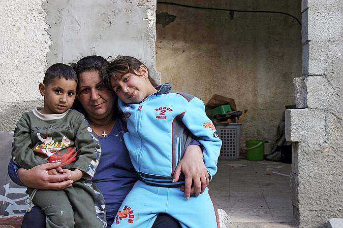 A family under threat of eviction