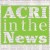 ACRI in the News: November – December 2012
